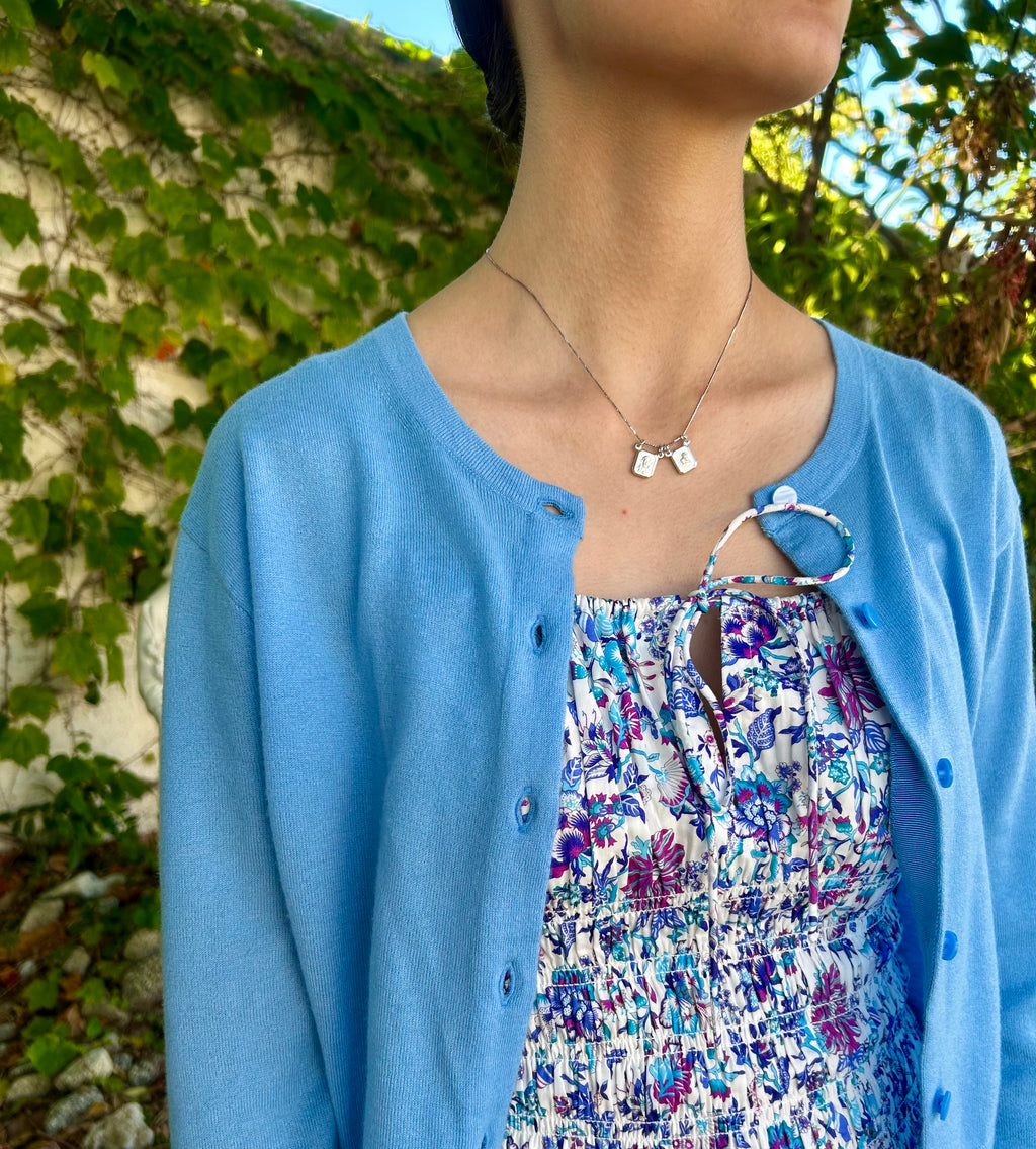 Catholic Scapular Sterling Silver Necklace - Fine Box Chain