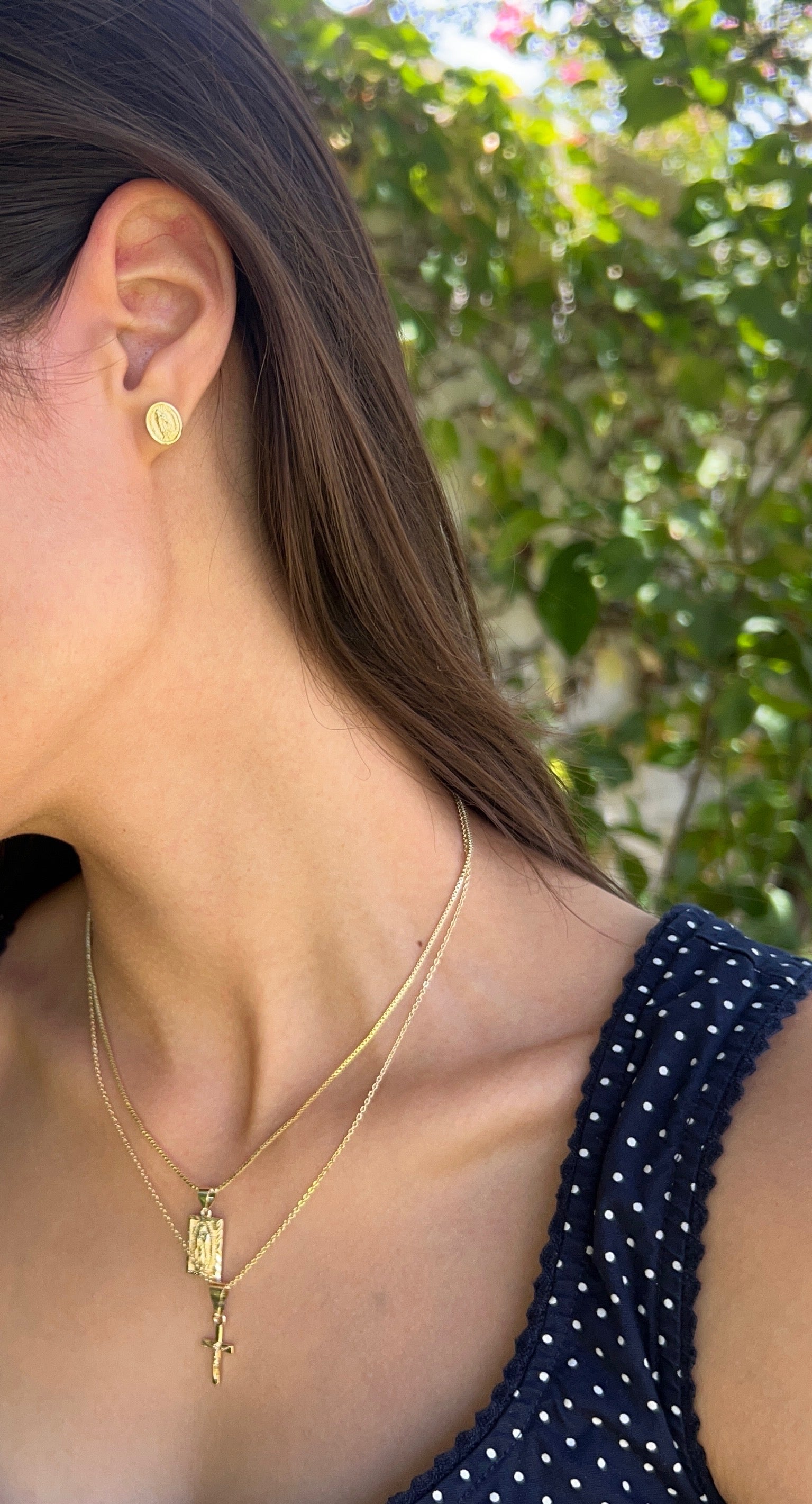 Our Lady of Guadalupe Stud Earrings