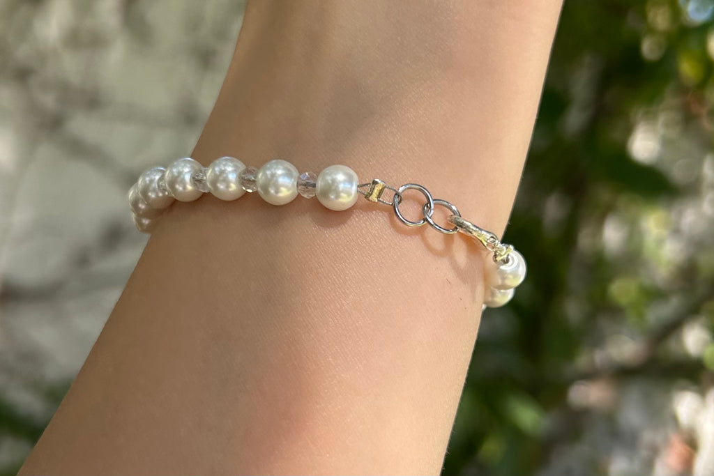 Benedictine Pearl Bracelet - Handmade