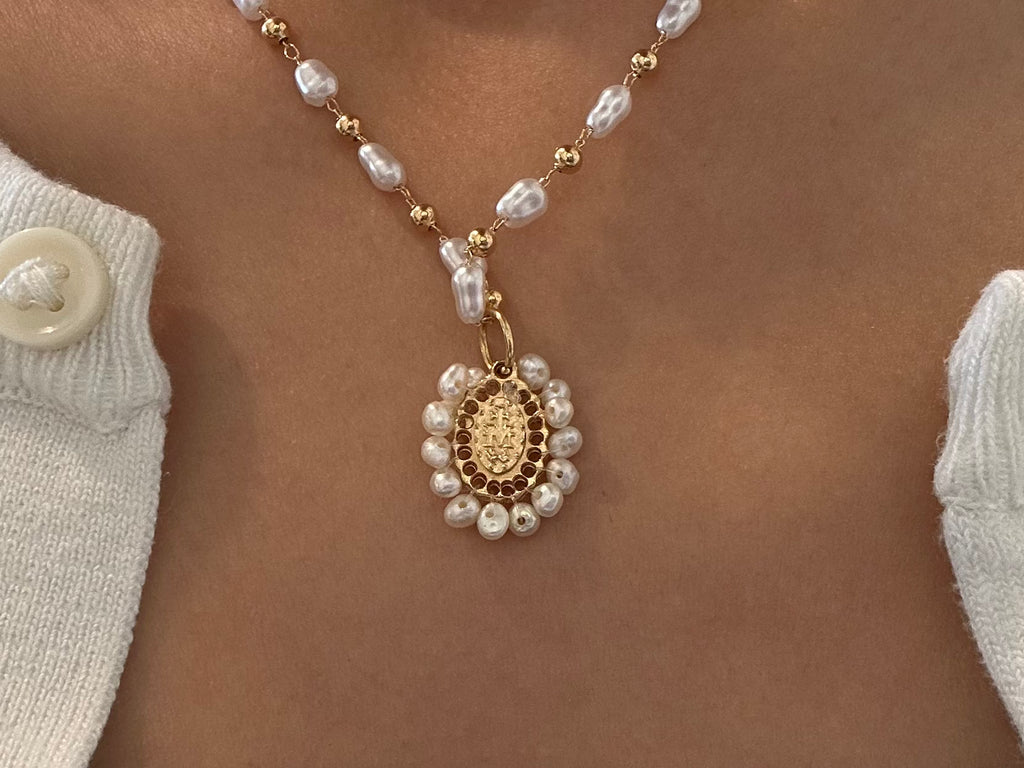 The Miraculous Medal 18k gold filled Necklace
