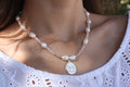 Our Lady Undoer of Knots Pink Handmade Necklace