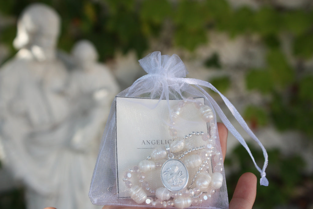 Our Lady Undoer of Knots Pink Handmade Necklace