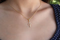Crucifix 14k gold toned