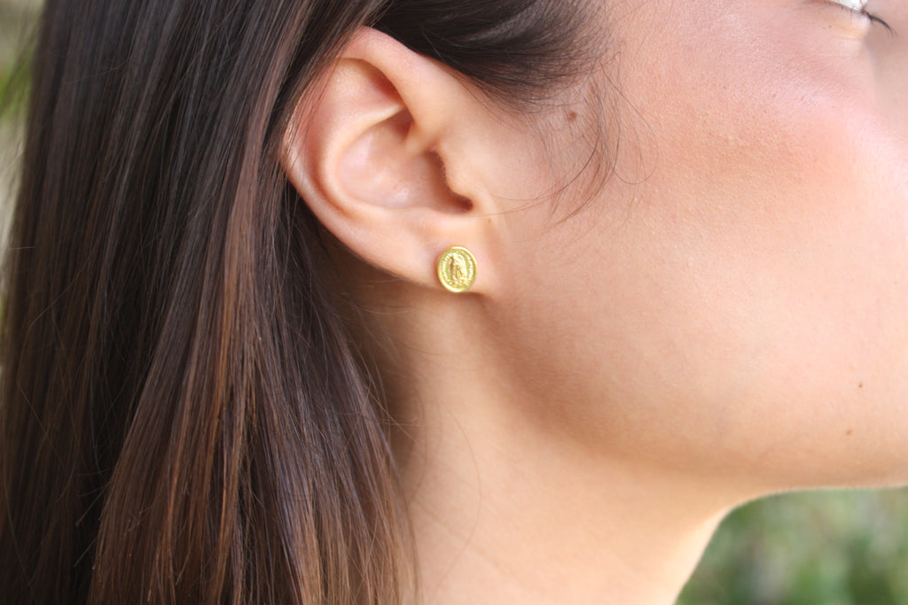 Our Lady of Guadalupe Stud Earrings