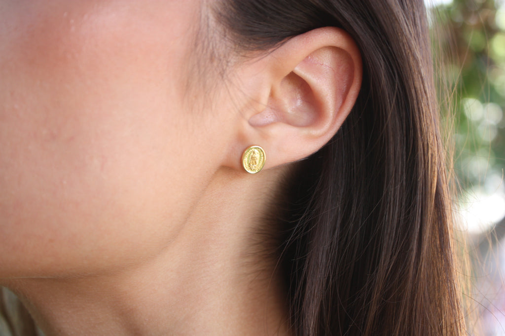 Our Lady of Guadalupe Stud Earrings